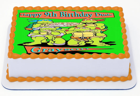 Ninja Turtle Edible Image Sheet Cake Topper