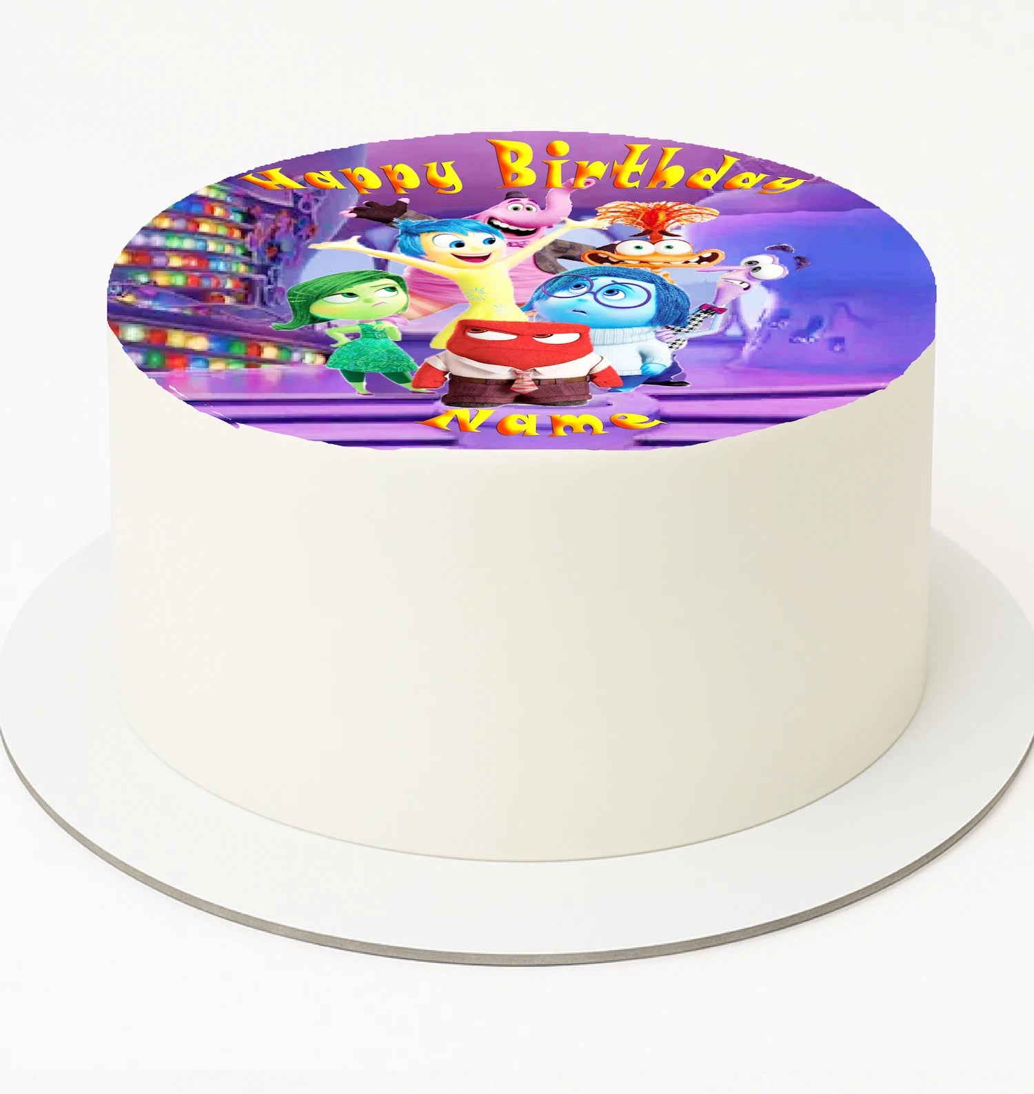 Party Inside Out Edible Icing Image Cake 