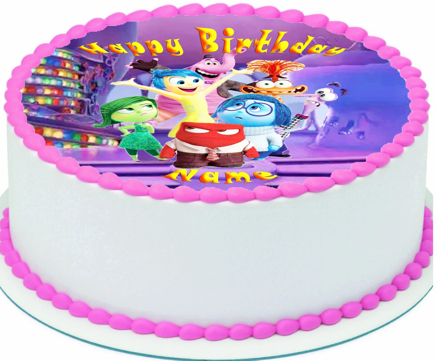 Party Inside Out Edible Icing Image Cake Topper