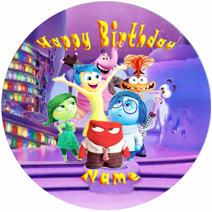 Party inside out charactors on an edible Iceing images