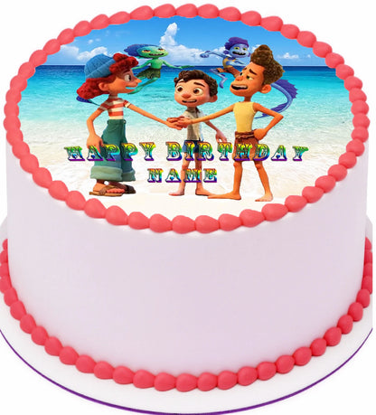 Party With Luca and Friends Edible Icing Image Cake Topper