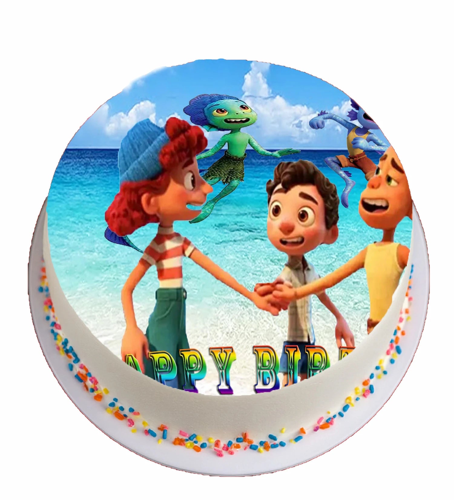 Party with Luca Edible Image Cake Topper