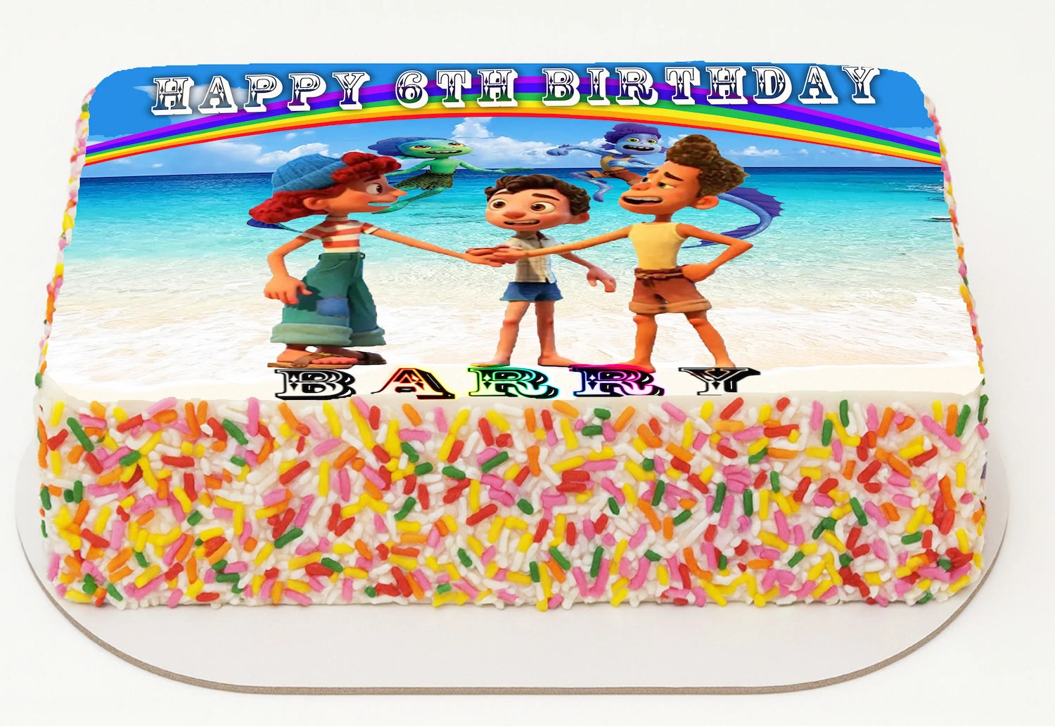 Edible Icing Images Personalized birthday cake topper with Party with Luca design 