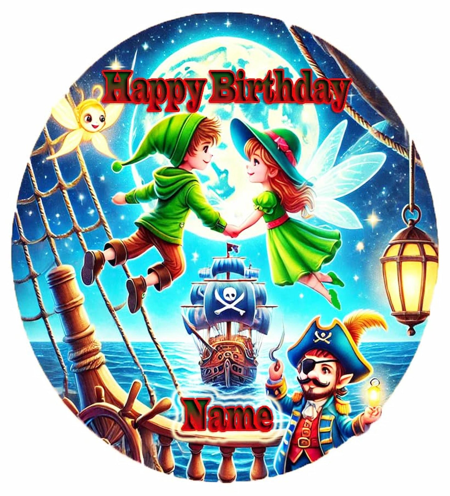 Peter and Wendy Edible Icing Image 