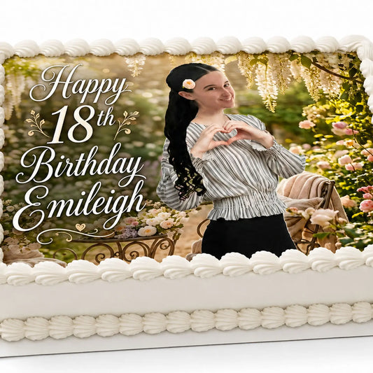 Custom Photo Edible Image Cake Topper – Half Sheet Icing Sheet, Custom Photo Cake Topper, RA Pape