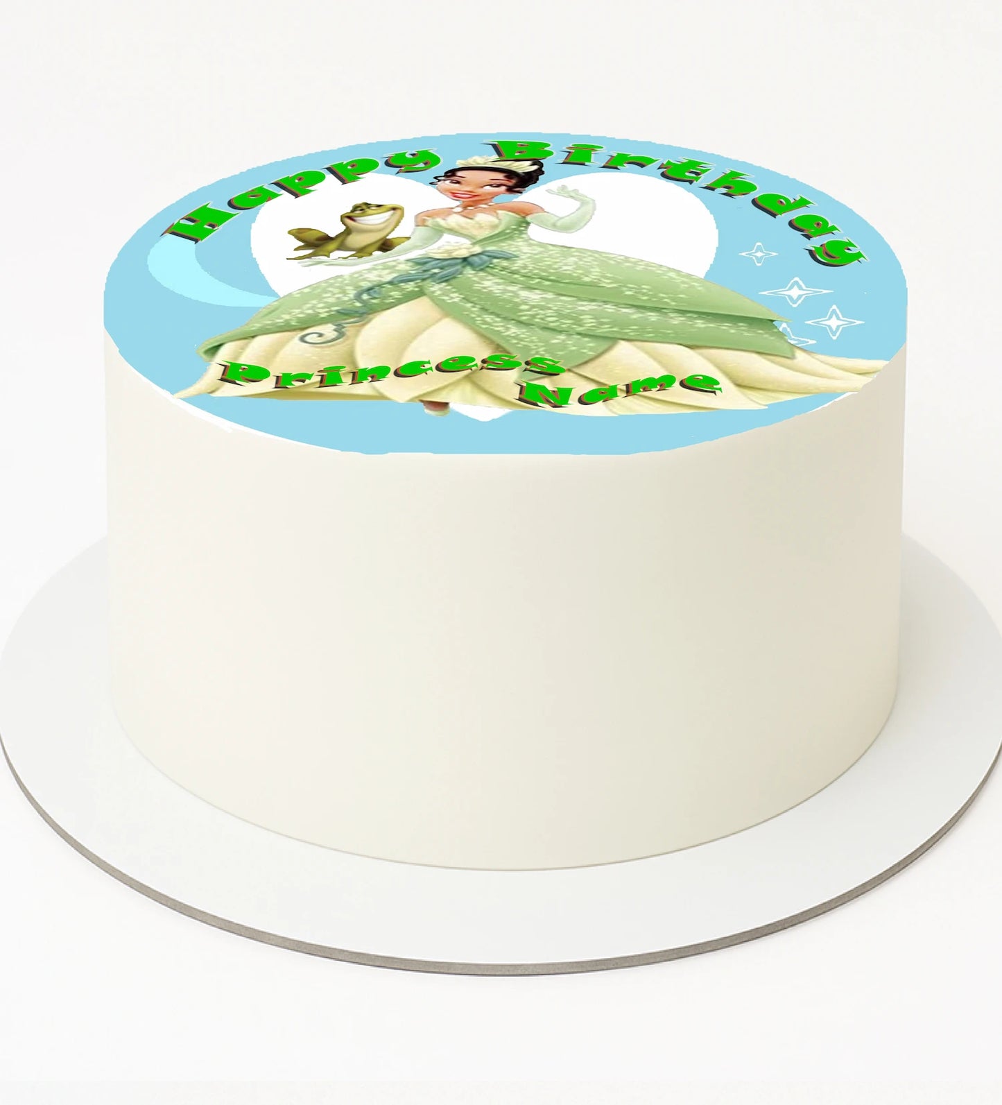 Edible Image Cake Topper with a princess and the frog design