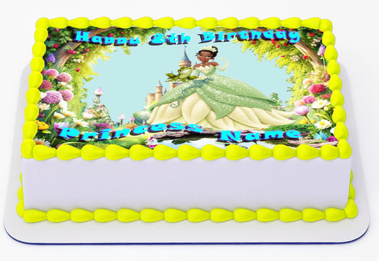 Princess And Frog Edible Image Sheet Cake Topper