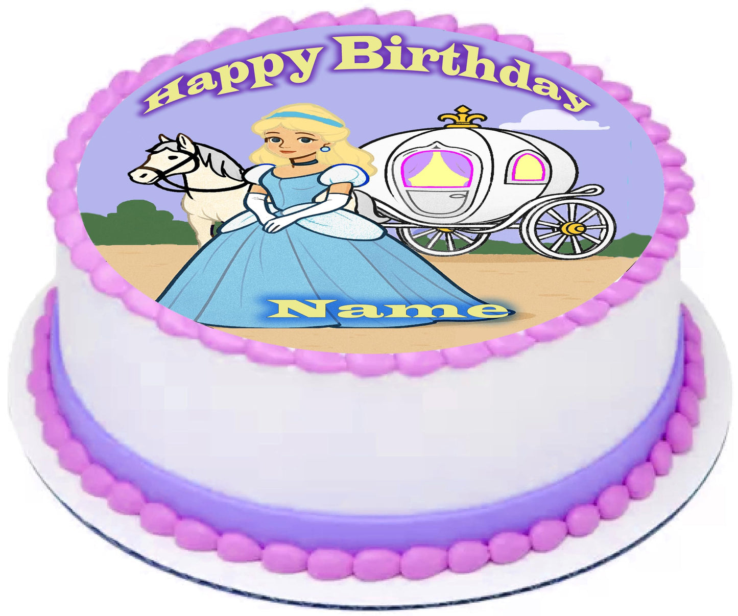 Princess CinderellaEdible Image Cake Topper