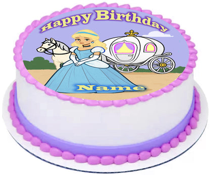 Princess CinderellaEdible Image Cake Topper