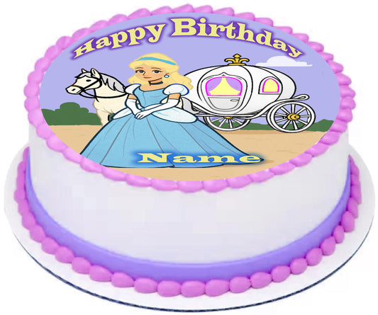 Princess CinderellaEdible Image Cake Topper