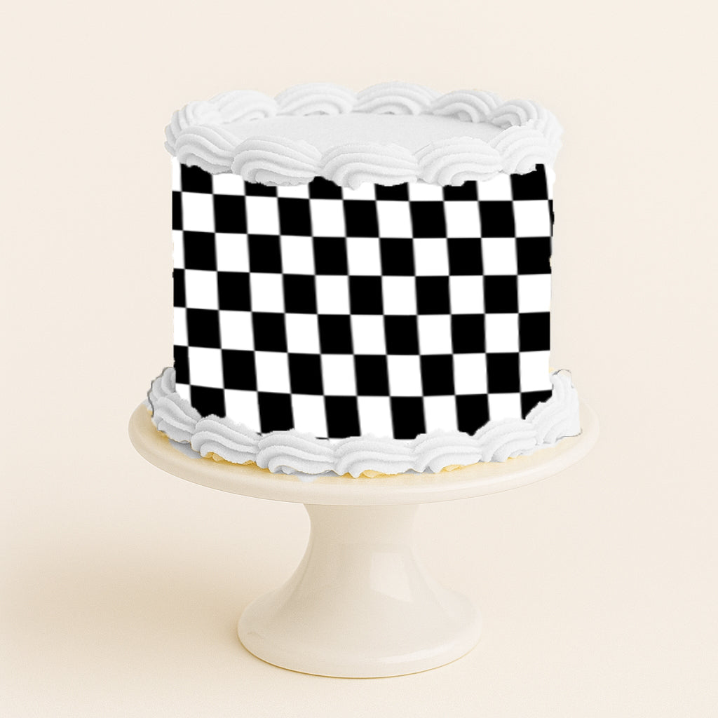 Racing Edible Cake Image Collection Checkered Flag edible image Wrap