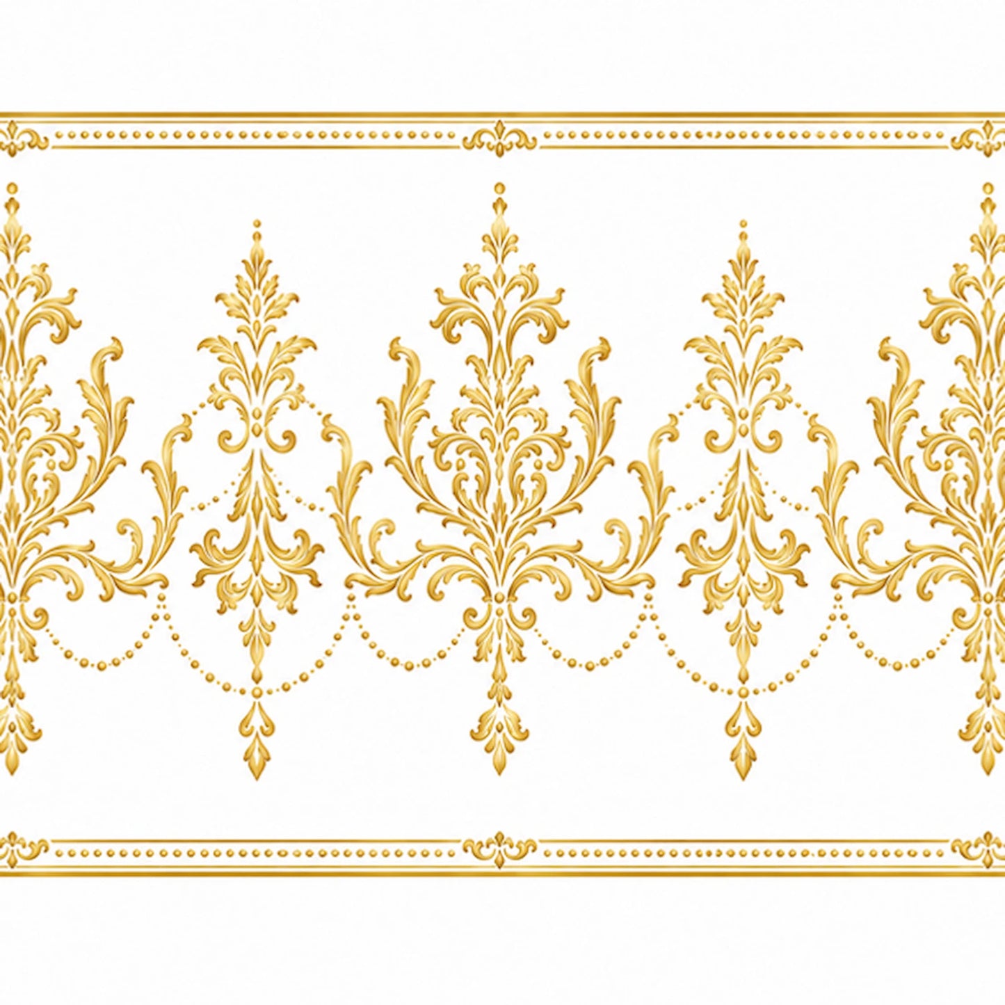 UP Close lookSeamless Classic Wedding Gold Custom Edible Image Cake Wrap -  Precut Icing Sheet - RA Pape