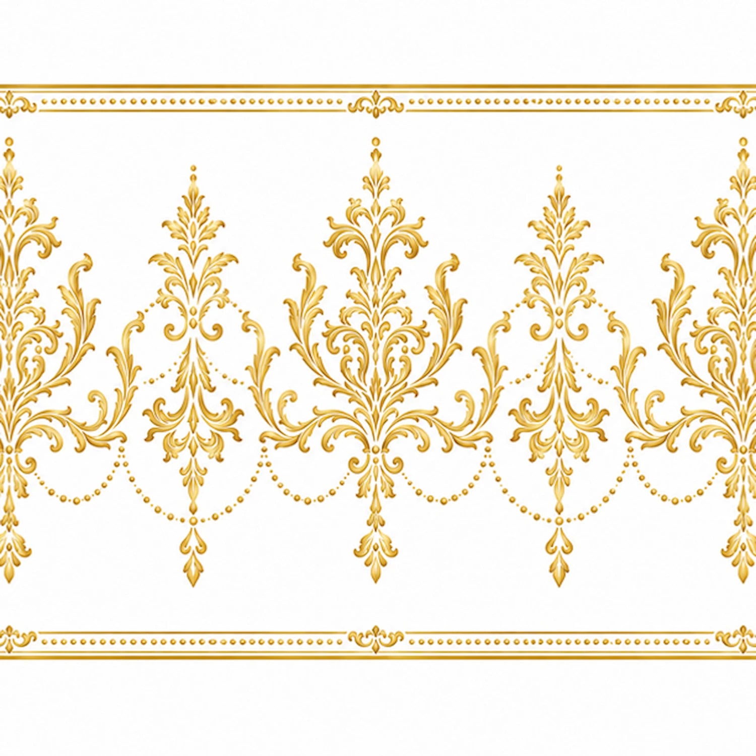 UP Close lookSeamless Classic Wedding Gold Custom Edible Image Cake Wrap -  Precut Icing Sheet - RA Pape