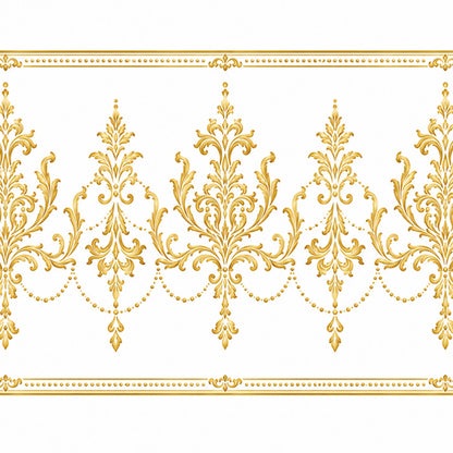 UP Close lookSeamless Classic Wedding Gold Custom Edible Image Cake Wrap -  Precut Icing Sheet - RA Pape