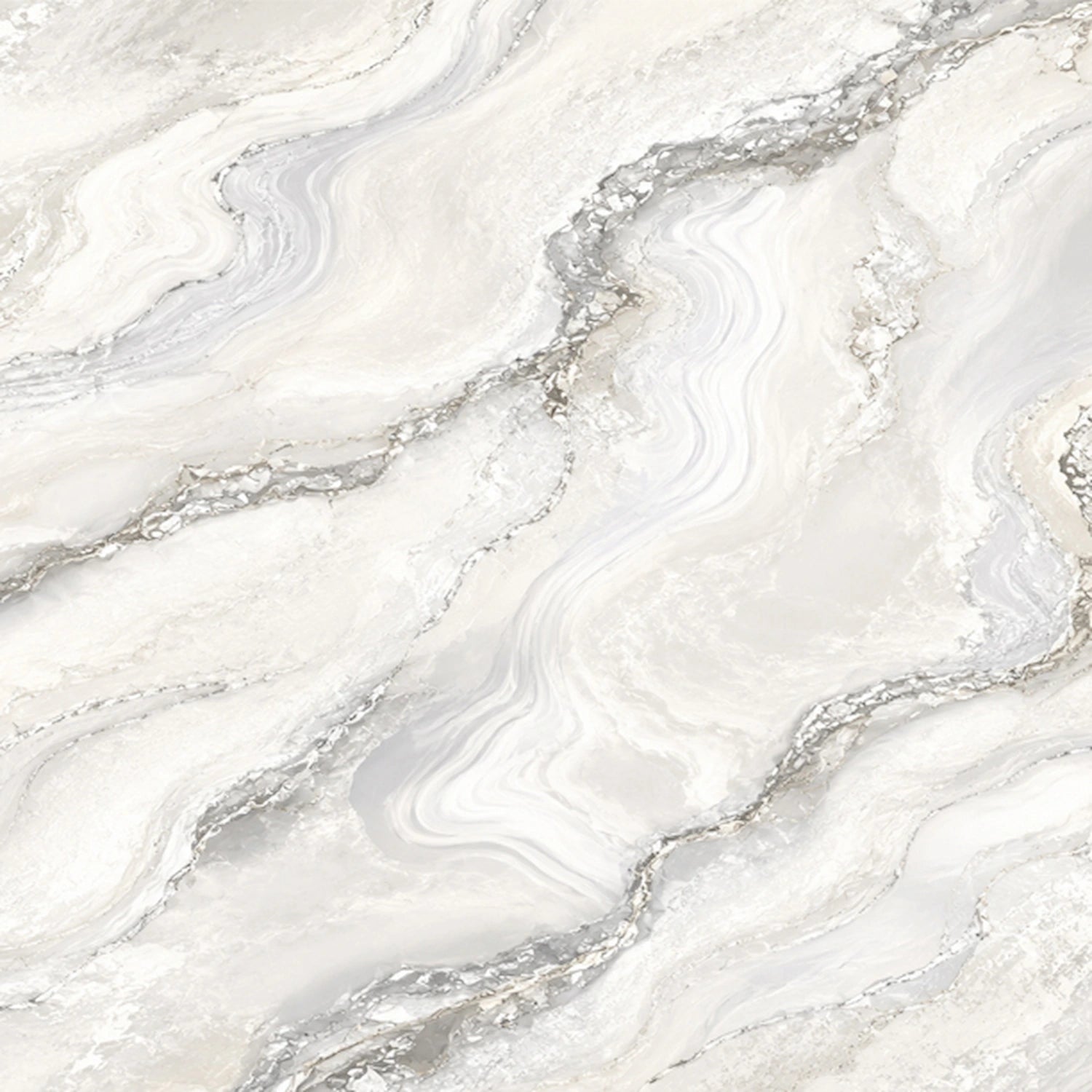 Up Close loook at Silver Veined Wedding Custom Edible Image Cake Wrap – Seamless Icing Sheet 