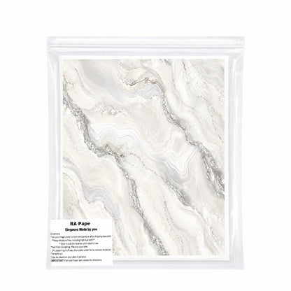 We send you precut Silver Veined Wedding Custom Edible Image Cake Wrap – Seamless Icing Sheet  made to fit your selected cake size