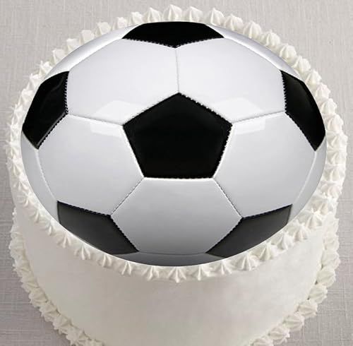Soccer Ball Edible Image Cake Topper - Precut Easy to use