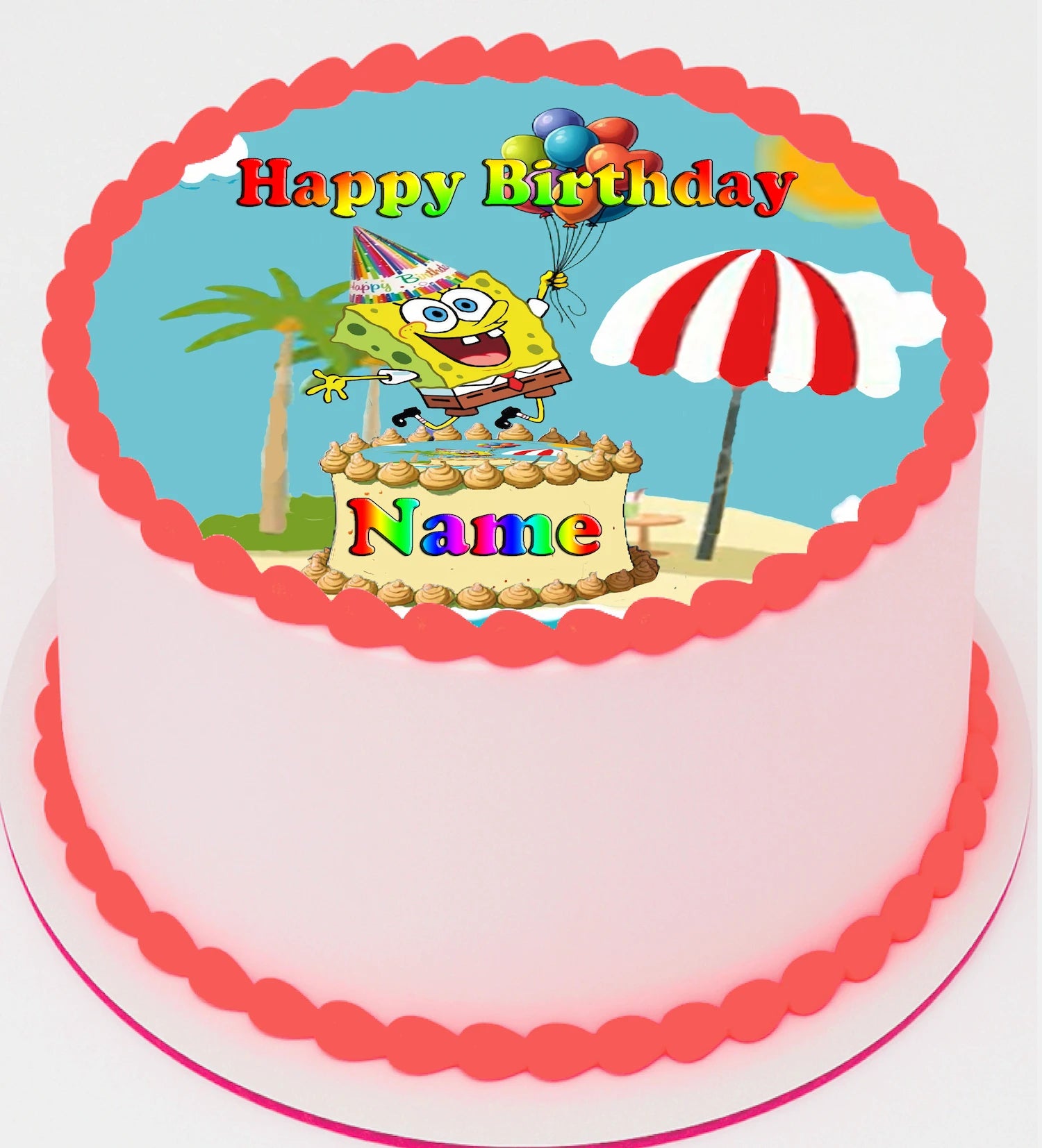 Spongebob Edible Icing Image Cake Topper