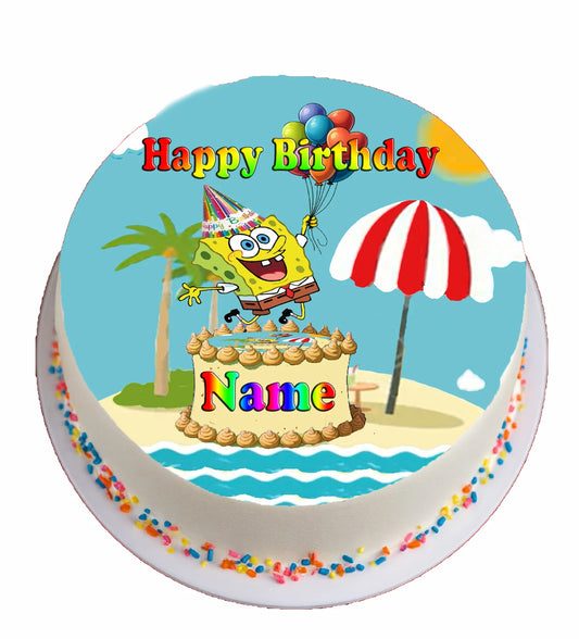 Spongebob Edible Image Cake Topper