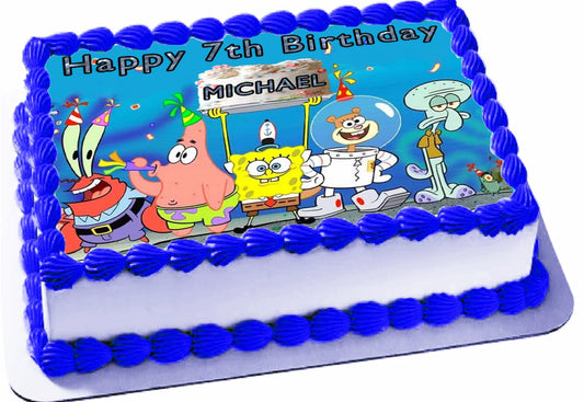 Spongebob Edible Image Cake Topper Sheet
