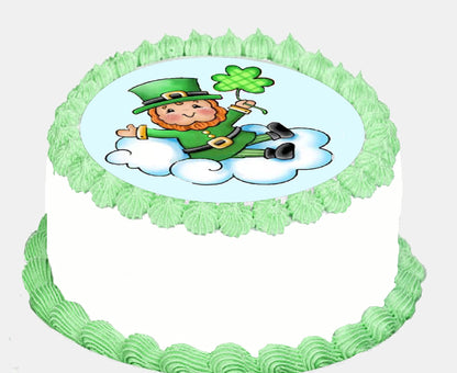 Edible Icing Images St Patricks Leprechaun Cake Topper