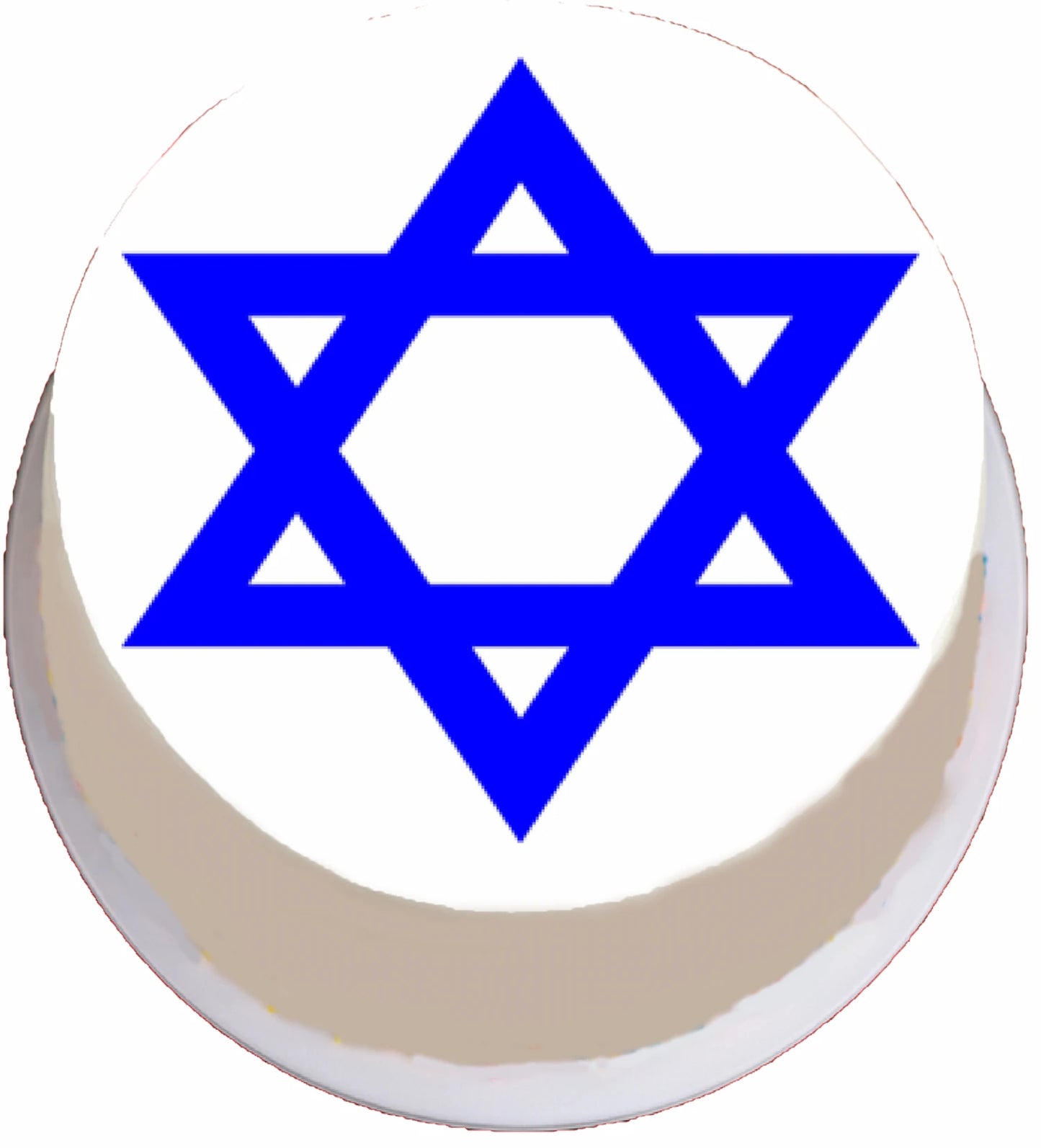 Blue Star of David edible icing image cake toppeer