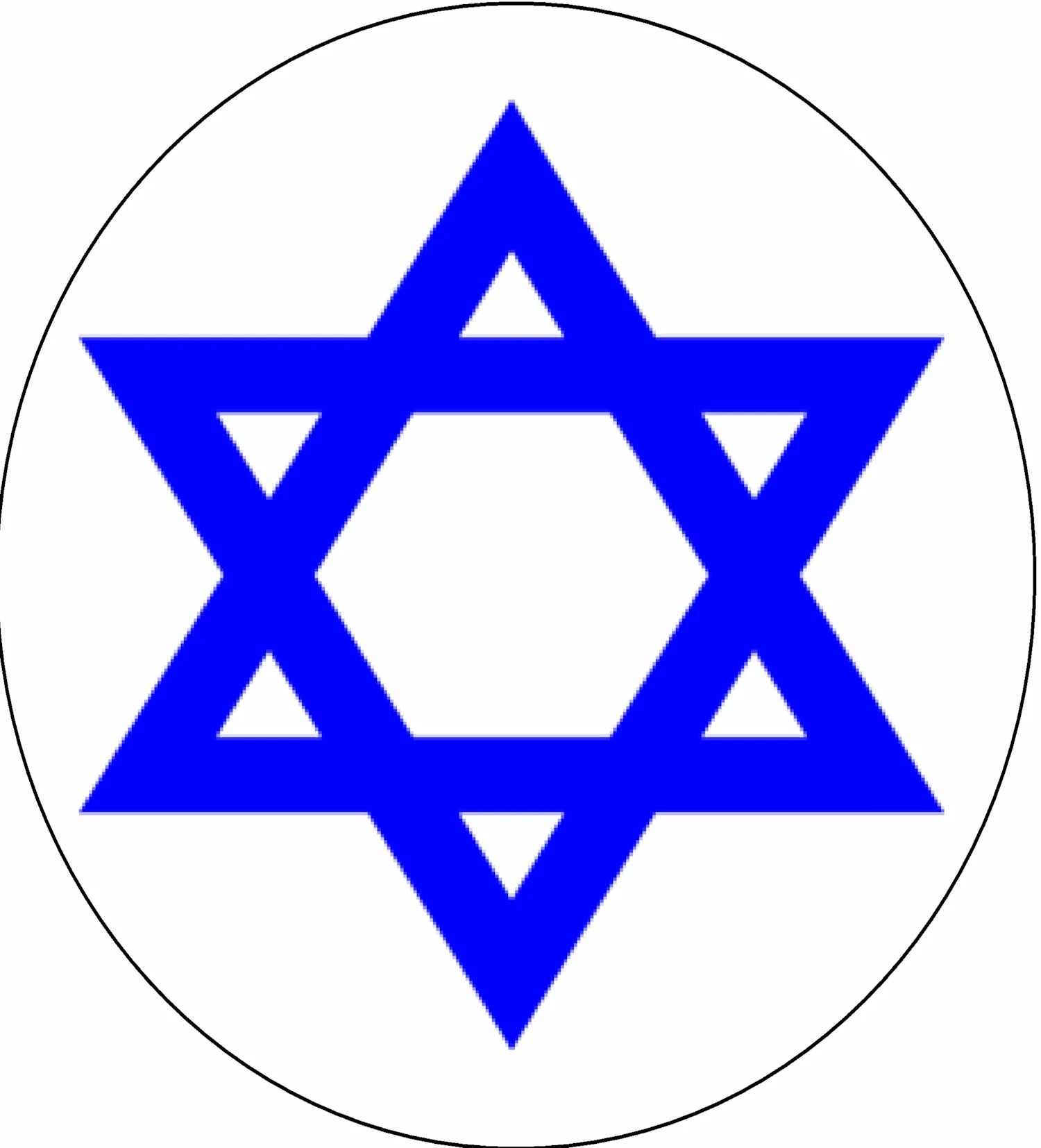 Blue Star of David on a edible icing image