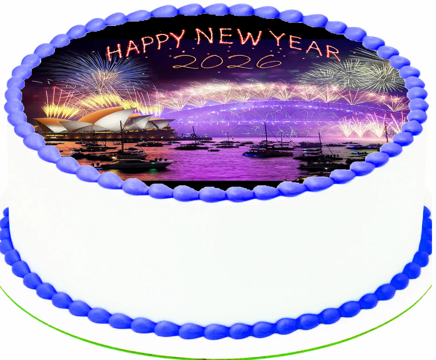 Sydney Opera House New Year Edible Image Cake Topper Easy to Use