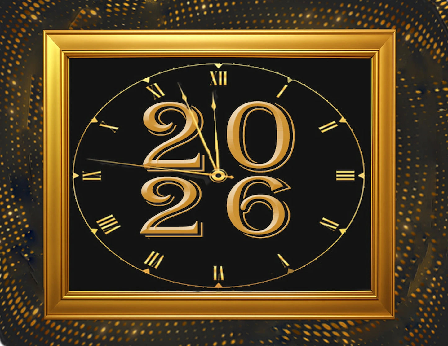 Timeless Gold New Year  Edible Image Sheet Cake Topper  Easy to Apply