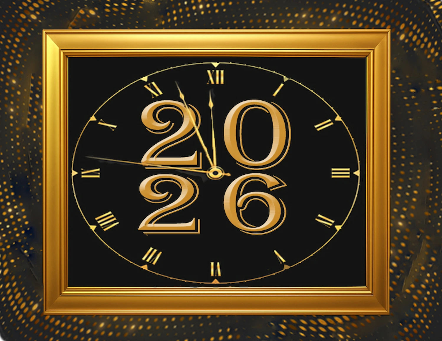 Timeless Gold New Year  Edible Image Sheet Cake Topper  Easy to Apply