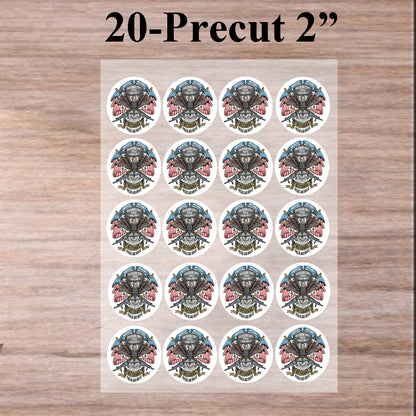 Veterans Proud and Brave Eagle Flag Edible Image Cookie & Cupcake Toppers – 20 Precut 2” Rounds

