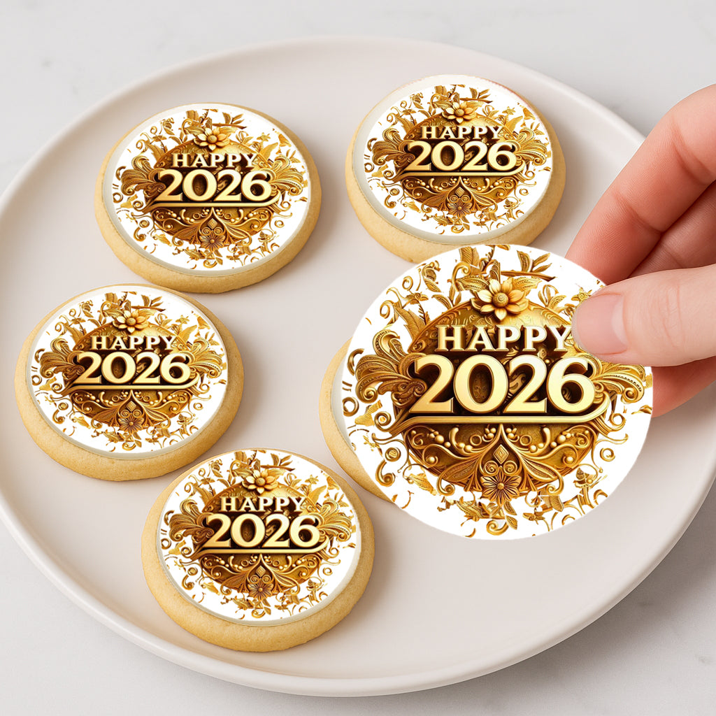 Custom Edible Cake Topper – Red White & Blue Fireworks  Design – Icing Sheet Cookie & Cupcake Images –20 Pre-cut 2” Round– RA Pape