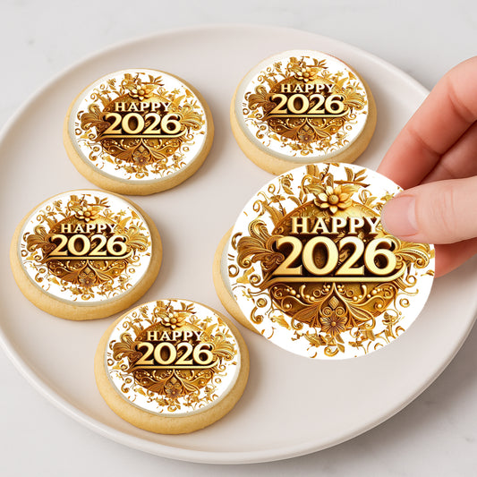 Custom Edible Cake Topper – Red White & Blue Fireworks  Design – Icing Sheet Cookie & Cupcake Images –20 Pre-cut 2” Round– RA Pape
