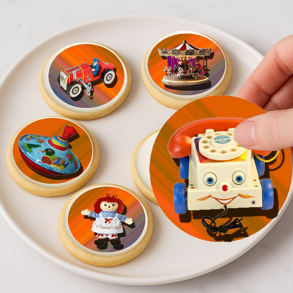 Custom Edible Cake Topper – Ugly Sweaters Christmas Design – Icing Sheet Cookie & Cupcake Images –20 Pre-cut 2” Round– RA Pape