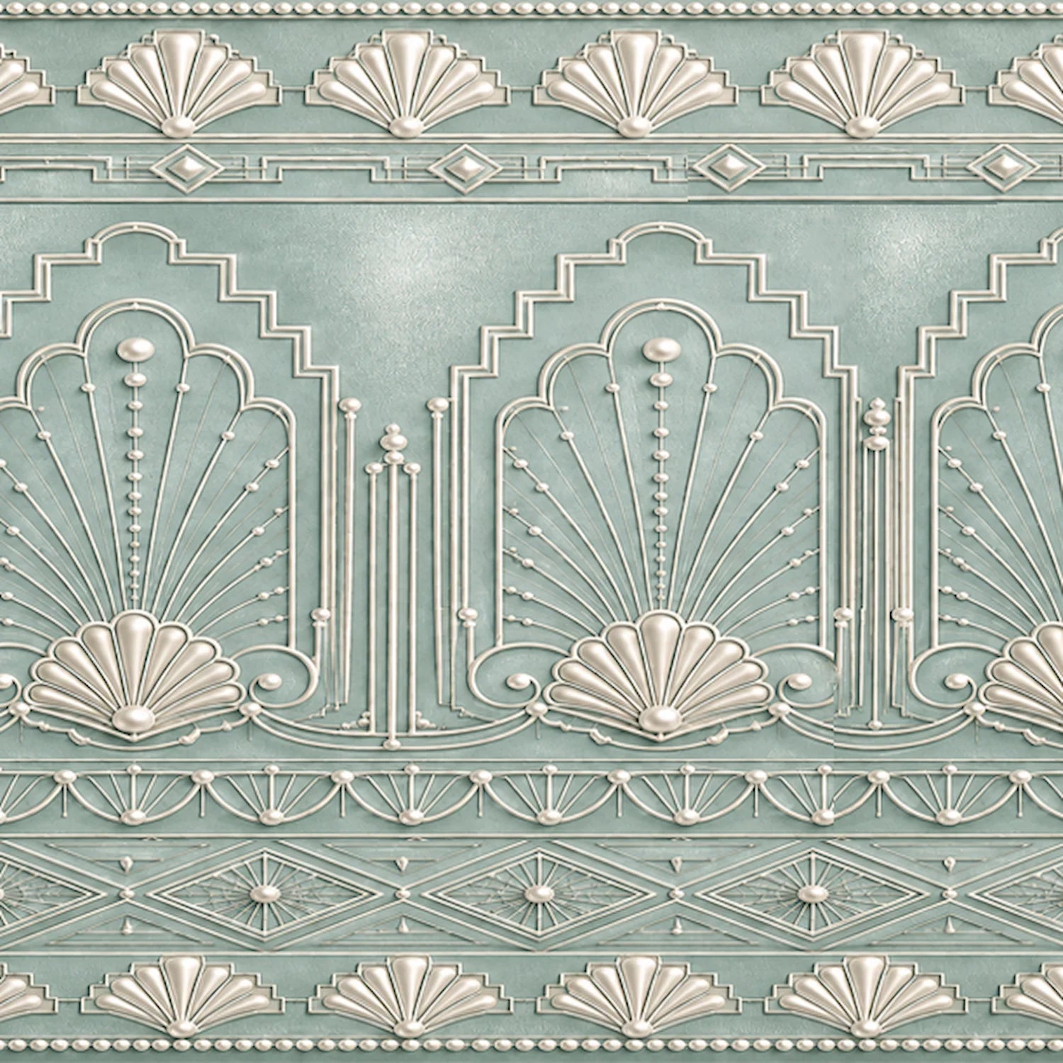 Vintage Wedding Art Deco Edible Image Cake Wrap - Seamless -  Precut Icing Sheet  See the detail