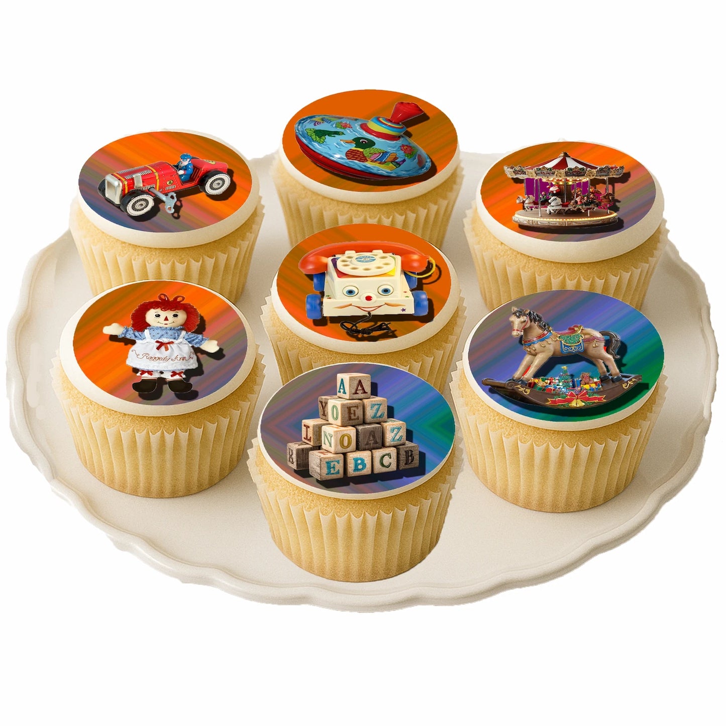 Christmas Edible Cake Images - Vintage Toy - Cookie & Cupcake Toppers