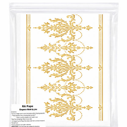 We WSend you Seamless Classic Wedding Gold Custom Edible Image Cake Wrap -  Precut Icing Sheet - RA Pape Precut to fit your Cake