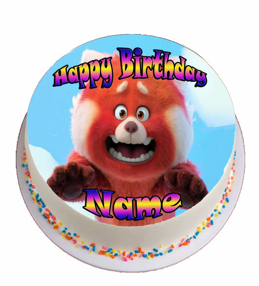 We're Turning Red for your Birthday Edible Image Cake Topper