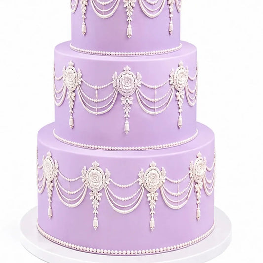 Wedding Pearl Swag featured seamless edible icing cake wrap | RA Pape