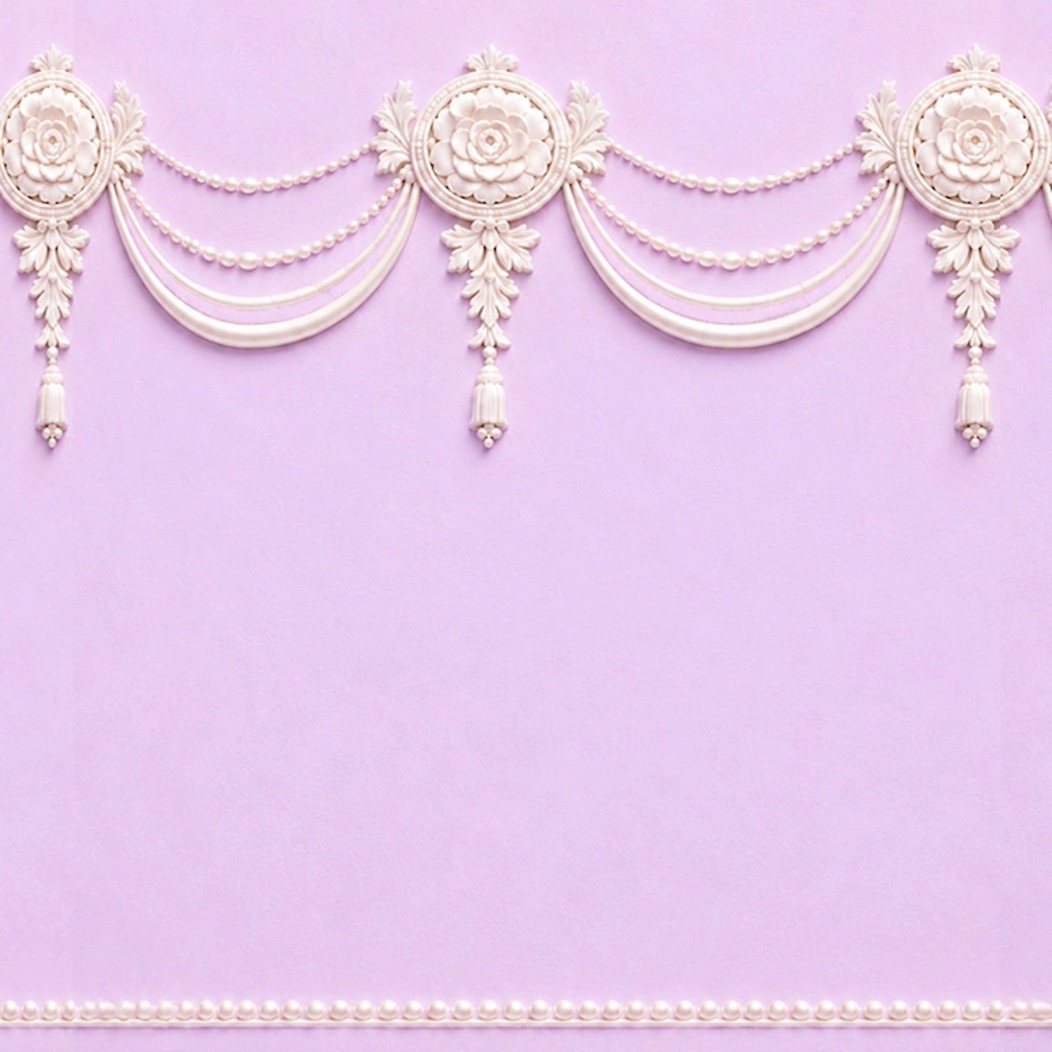 Wedding Pearl Swag Edible Image Cake Wrap - Seamless -  Precut Icing Sheet  Closeup of details