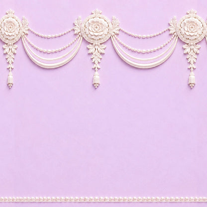 Wedding Pearl Swag Edible Image Cake Wrap - Seamless -  Precut Icing Sheet  Closeup of details