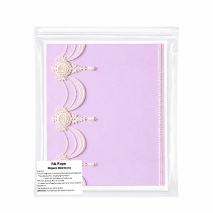 We send you Enough precut Wedding Pearl Swag Edible Image Cake Wrap - Seamless -  Precut Icing Sheet  to fit the cake you select