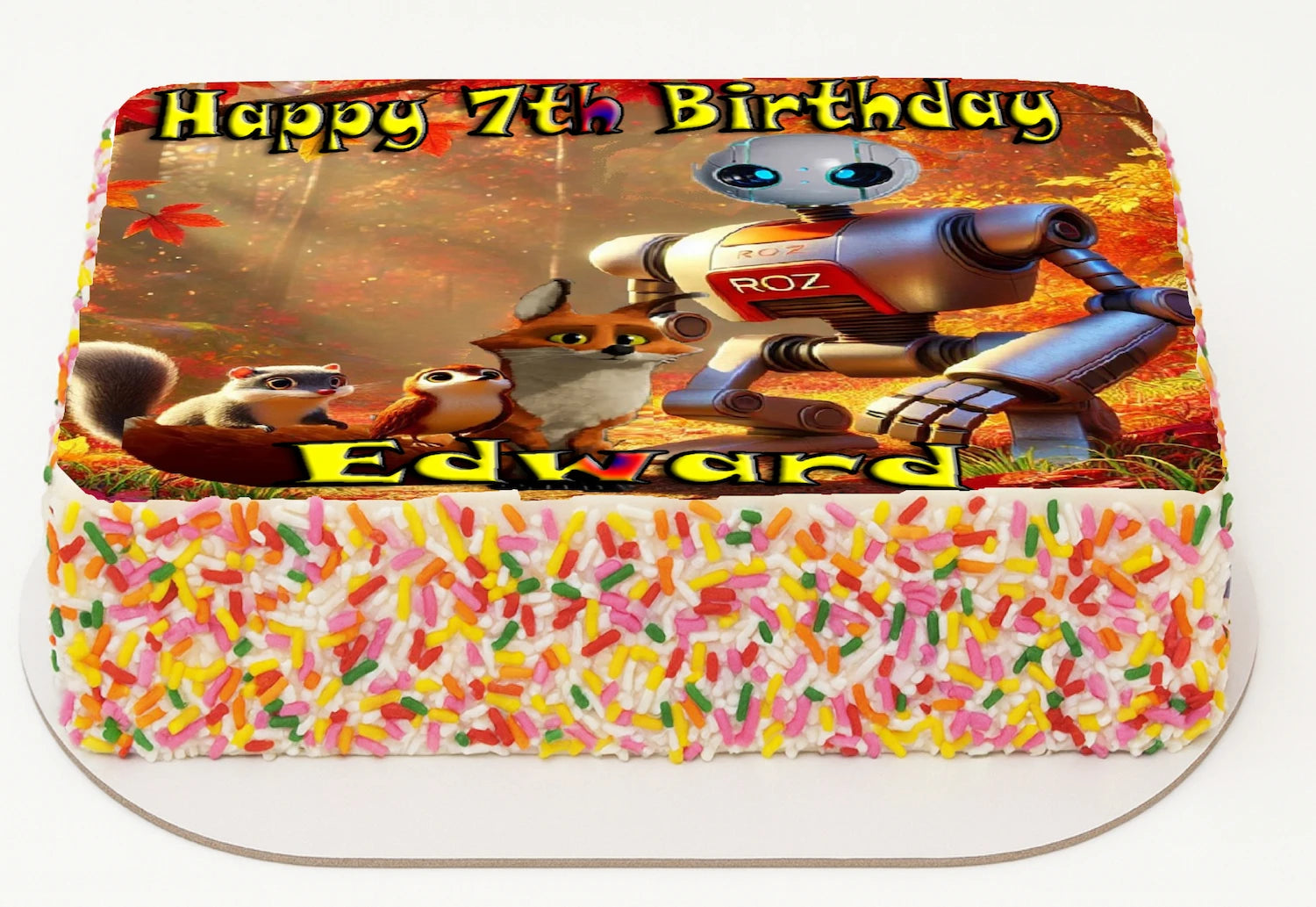 Edible Icing Image Birthday cake Topper with Toy Story-themed decoration Personalized.