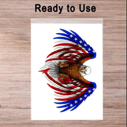American Eagle Flag Edible Icing Sheet Cake Topper ready-to-use sheet topper.