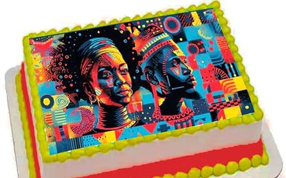 Juneteenth Strong and powerful Edible Cake Image 1/4 Sheet 8.5 X 10.5 Inch