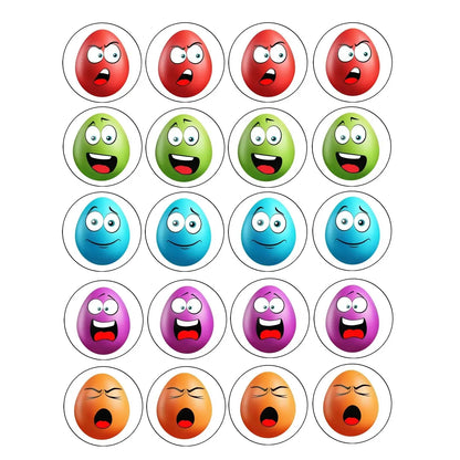 Easter Egg-Tastic Edible Cookie & Cupcake Toppers – 20 Precut 20 precut topper designs.