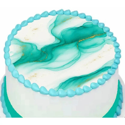 Ethereal Current Emerald Flow edible icing cake topper design | RA Pape