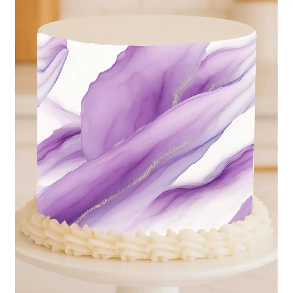 Ethereal Current Lilac Cascade seamless edible icing cake wrap alternate view 2 | RA Pape