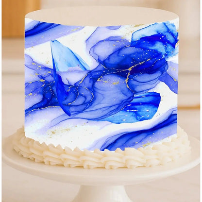 Ethereal Current Sapphire Surge seamless edible icing cake wrap alternate view 2 | RA Pape