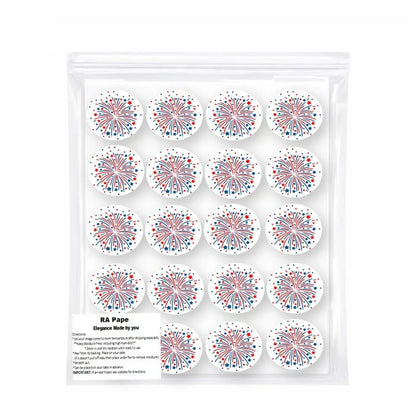 July 4th Fireworks Edible Cookie & Cupcake Toppers – 20 Precut packaged precut topper designs.